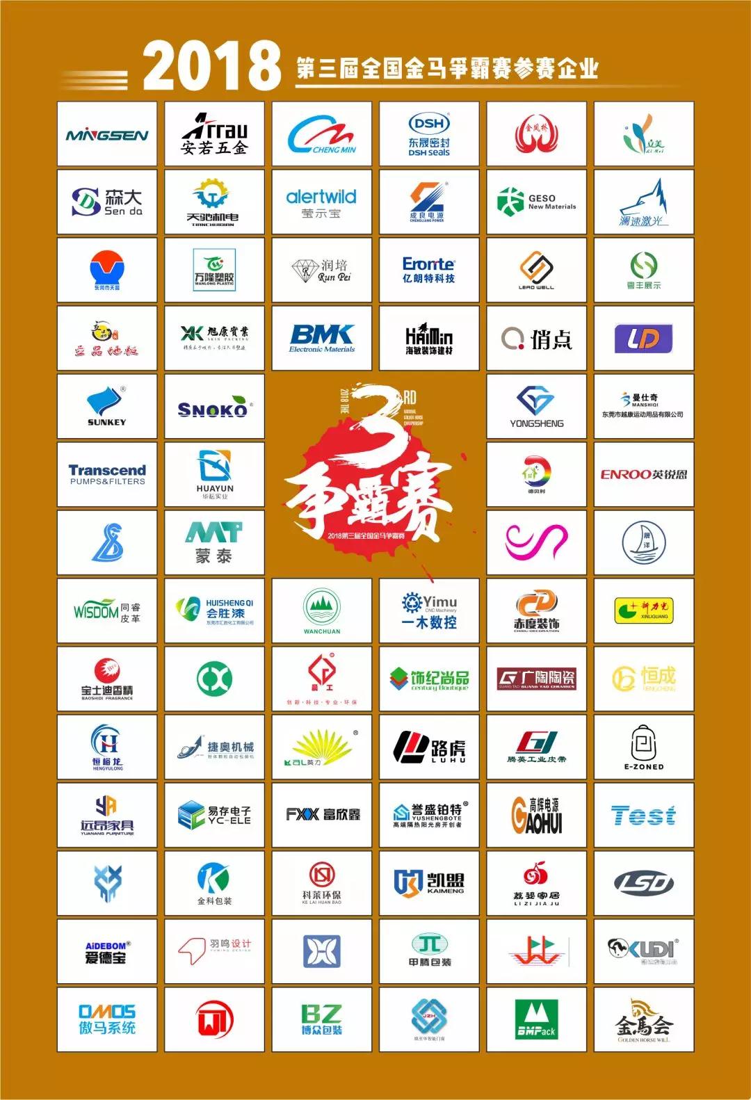 第三屆金馬爭(zhēng)霸賽的87個(gè)企業(yè)LOGO,包含了愛密特密封件公司哦